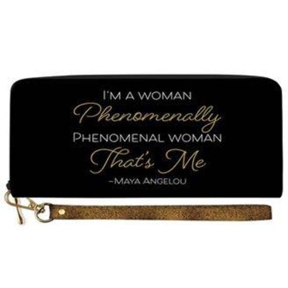 Large Clutch Statement Wallet | Maya Angelou Phenomenal - Picture 1 of 2